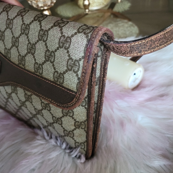 100% Authentic gucci vintage GG canvas crossbody bag - Picture 7 of 13
